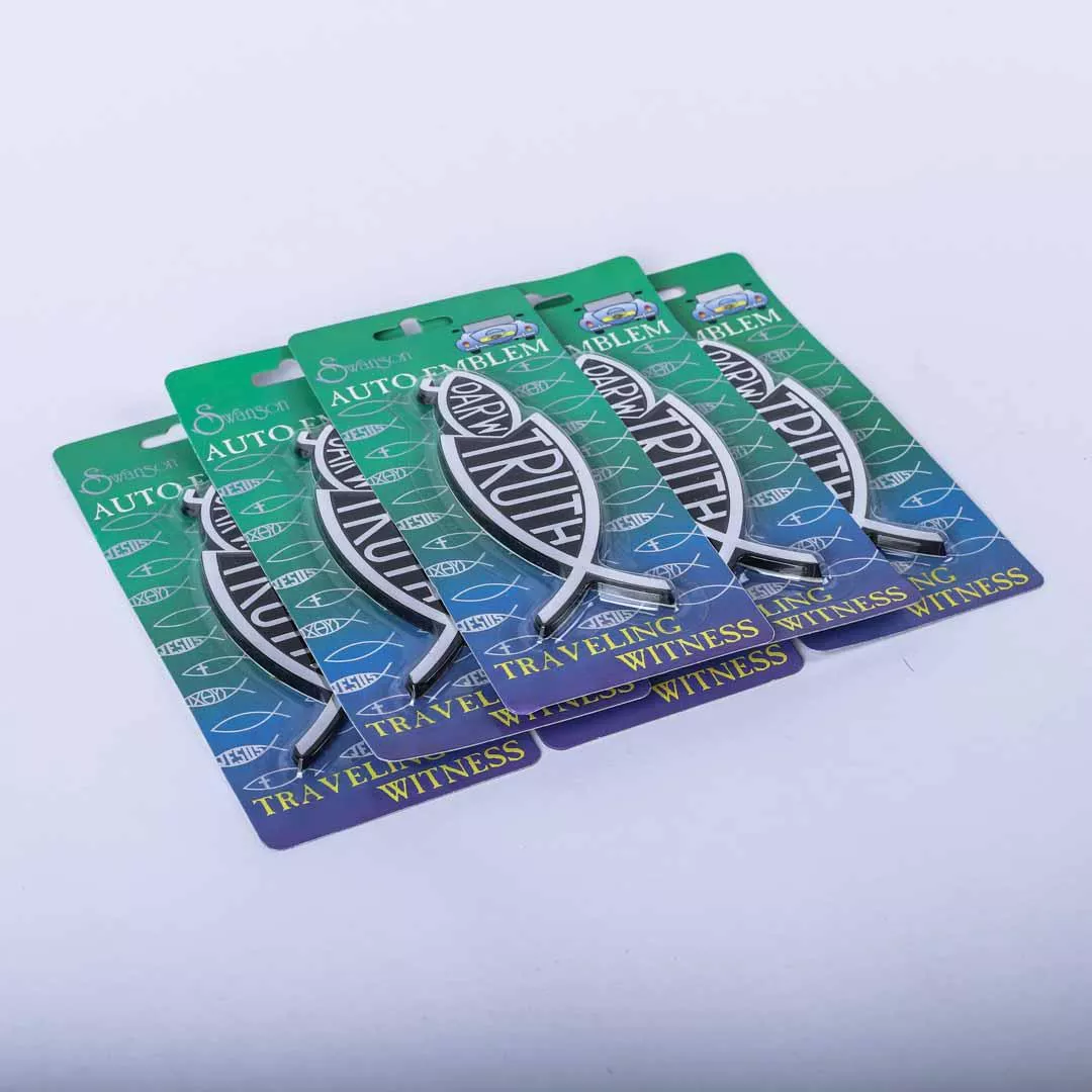 Auto Emblem – Truth Fish Eats Darwin Silver