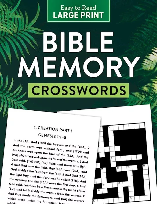 Bible Memory Crosswords Large Print: Dozens Of Challenging Puzzles
