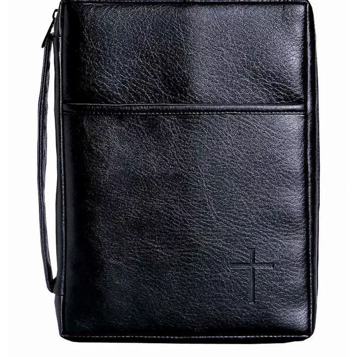 Black w/ Handle Bible Cover
