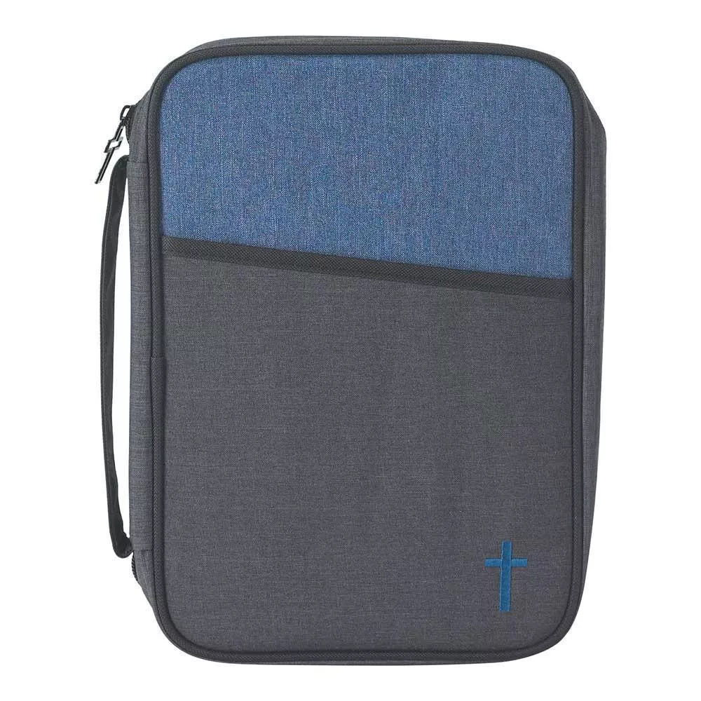 Blue and Black Cross Bible Cover