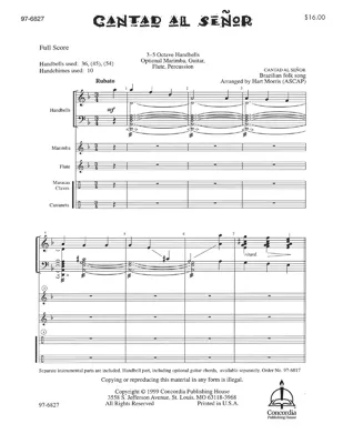 Cantad al Señor (Full Score)
