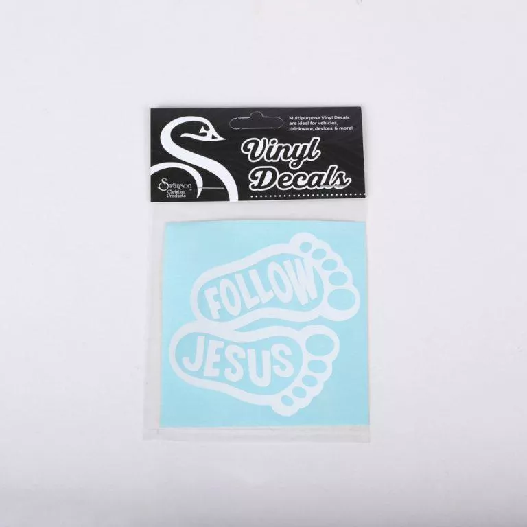 Decal Vinyl Follow Jesus Feet