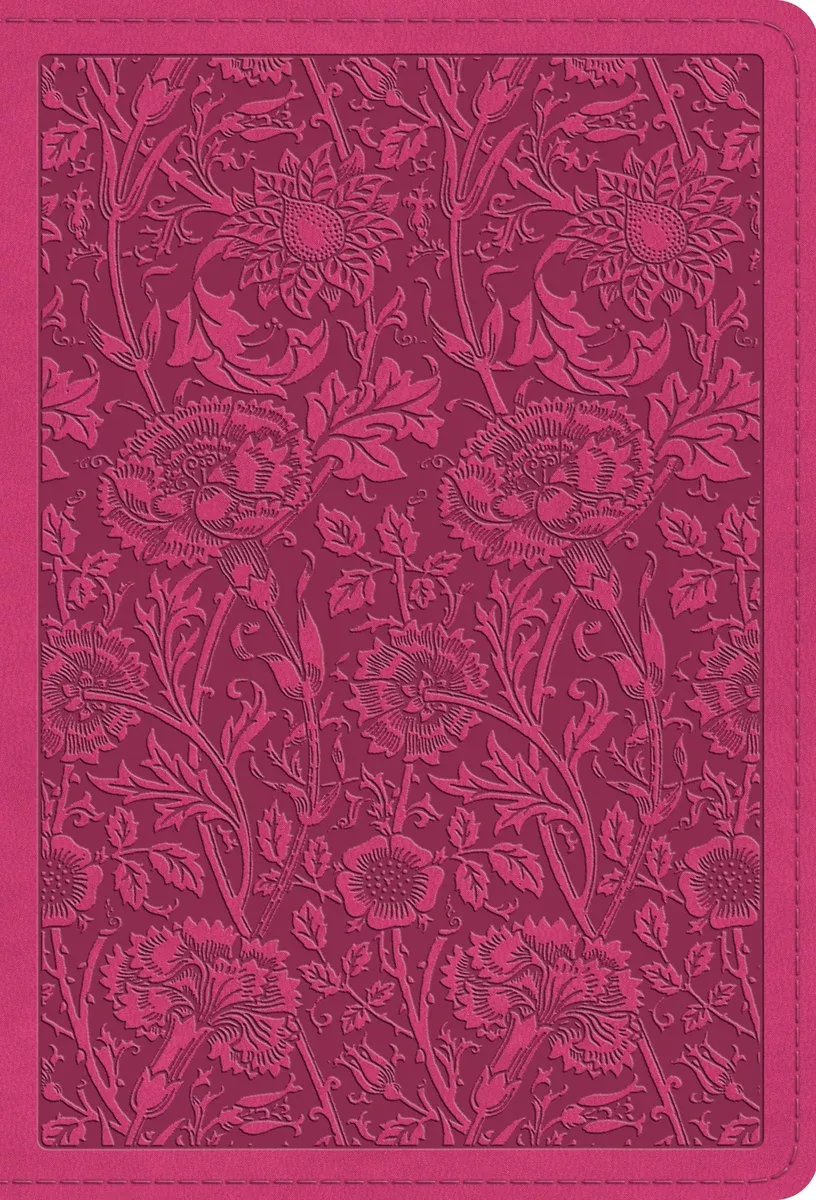 ESV Large Print Compact Bible TruTone Berry Floral Design