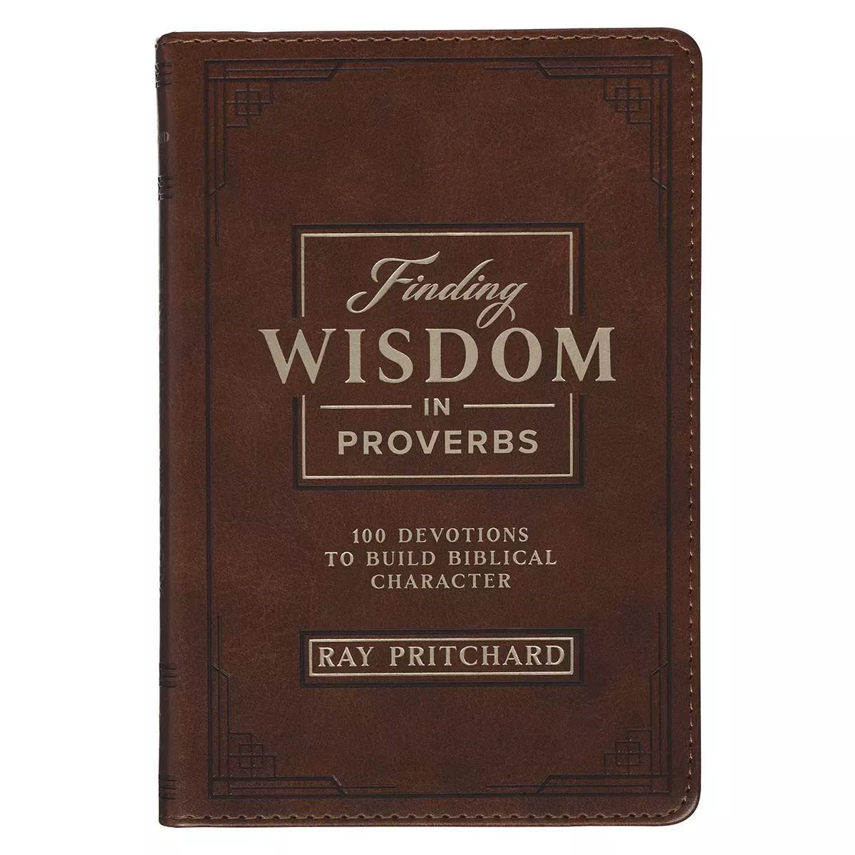 Finding Wisdom in Proverbs Honey-Brown Faux Leather Devotional Gift Book