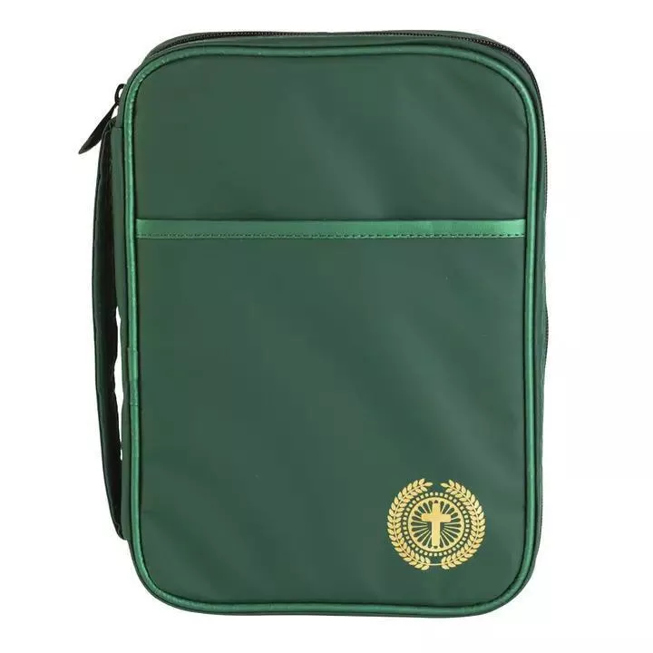 Green with Cross Bible Cover