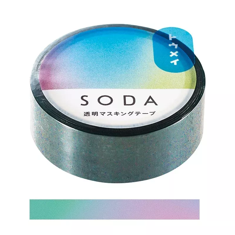 Hitotoki Soda Transparent Masking Tape Aurora