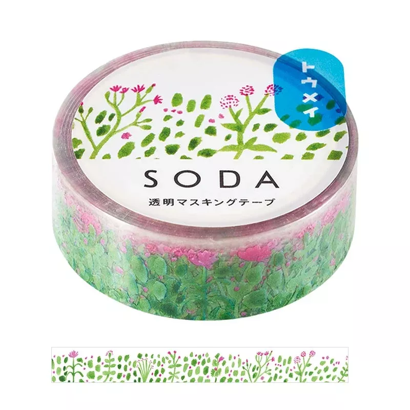 Hitotoki Soda Transparent Masking Tape Plant
