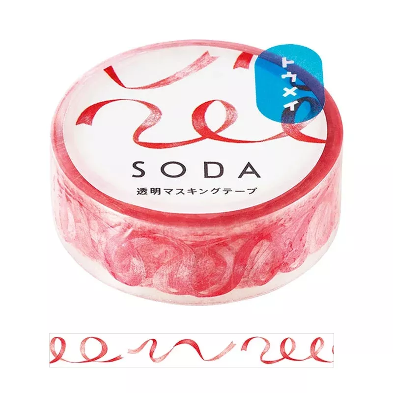 Hitotoki Soda Transparent Masking Tape Ribbon