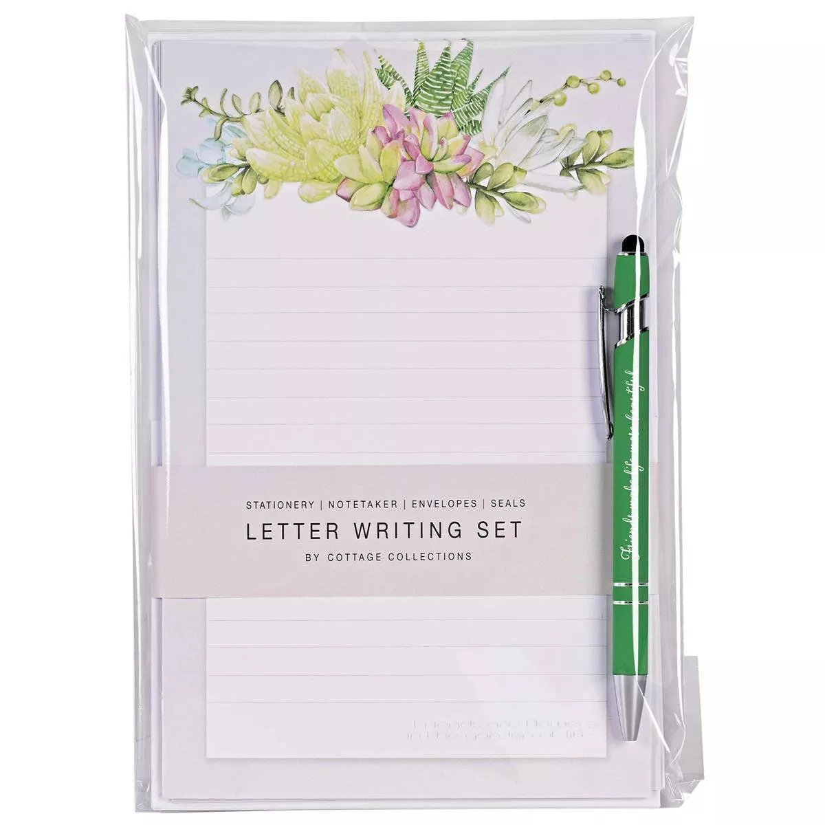 Journal Stationery Set Succulent Friends