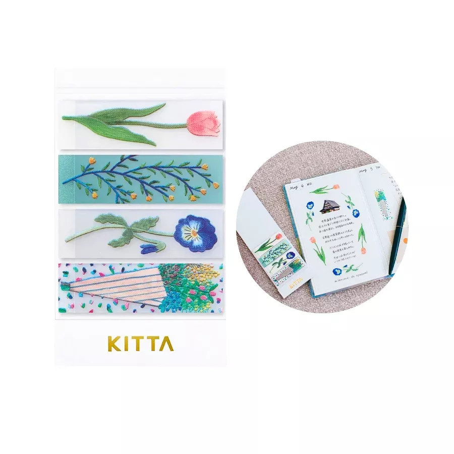 KITTA Masking Tape - Clear Flower