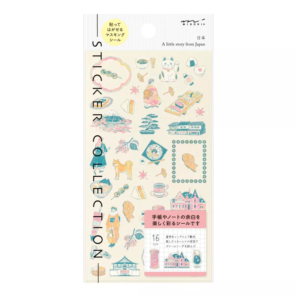 Midori Sticker 2719 Japanese Motifs