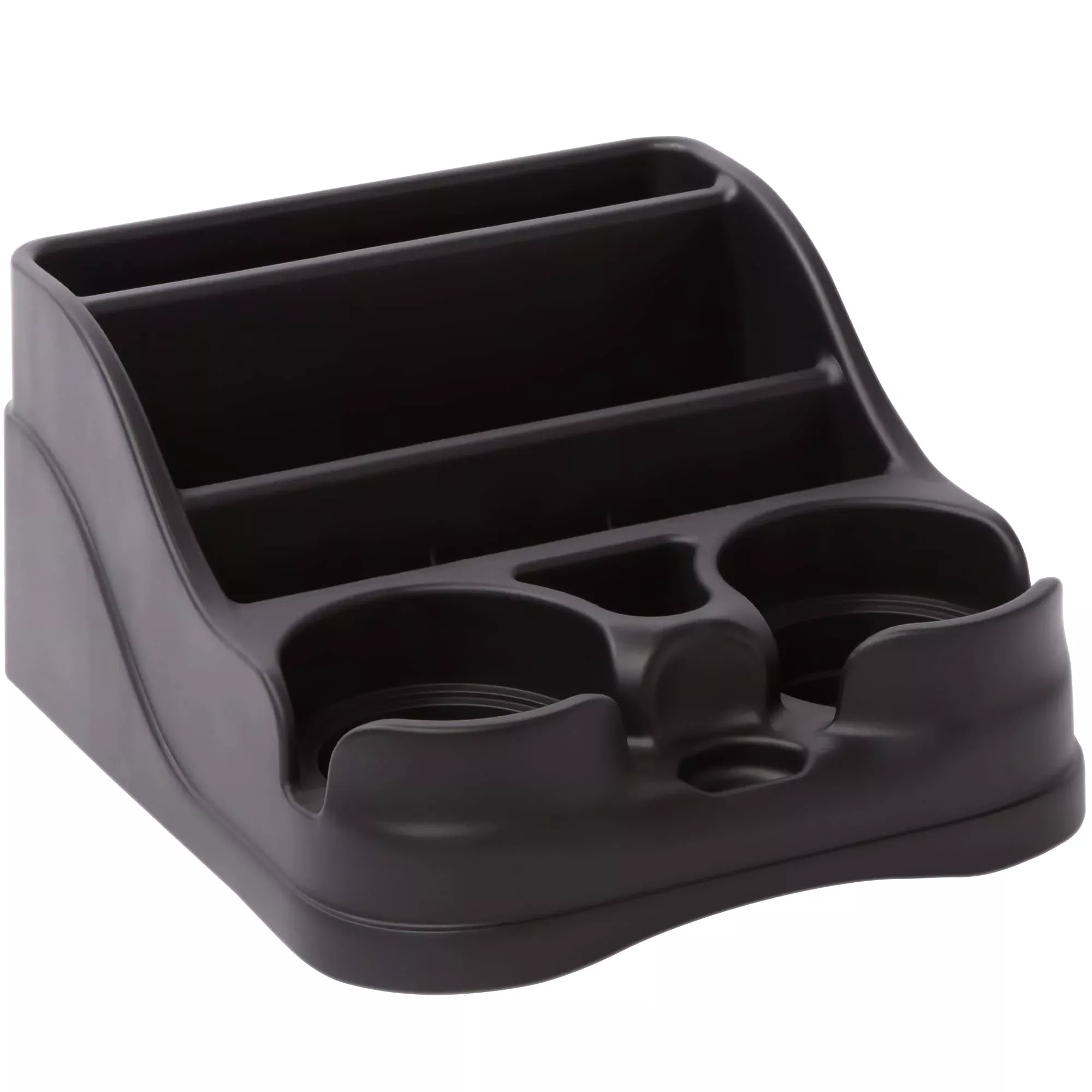 Moblorg Small Center Console Organizer for Cars, Trucks, SUVs - Black Recycled Plastic, Model 2180115-1