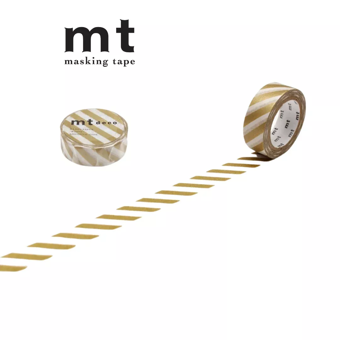 MT Deco Washi Tape - Stripe Gold 2