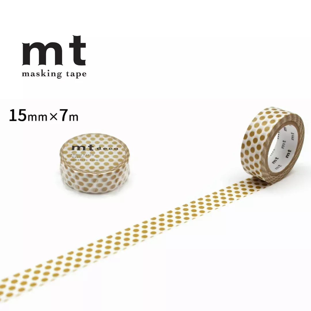 MT Masking Tape Deco Washi Tape -Dot Gold 2