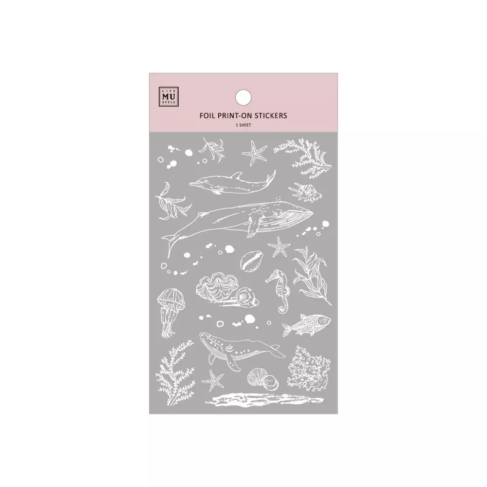 MU Craft Silver Foil Print-On Sticker 004