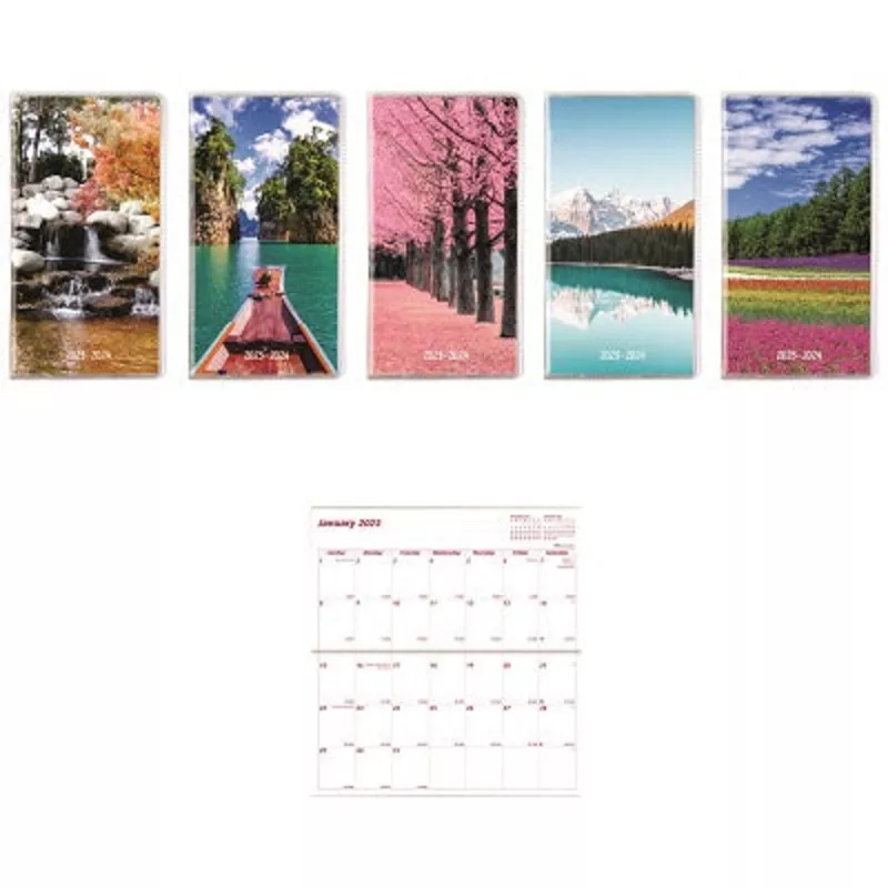 Planner-2 Year, Monthly Stitched 6-1/2×3-1/2 Assorted 2023