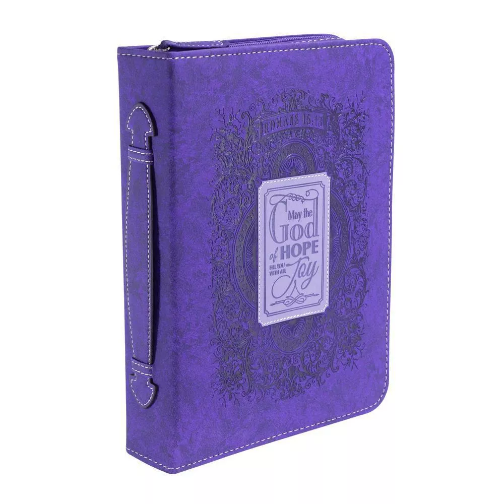 Purple God of Hope – Romans 15:13 Divine Details Bible Cover