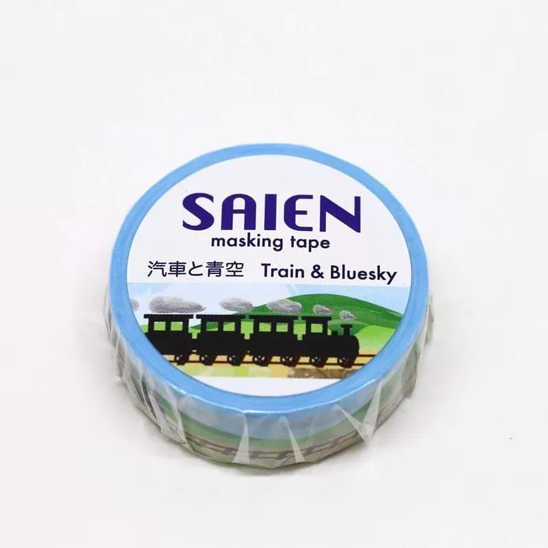 Saien Washi Tape Train & Blue Sky
