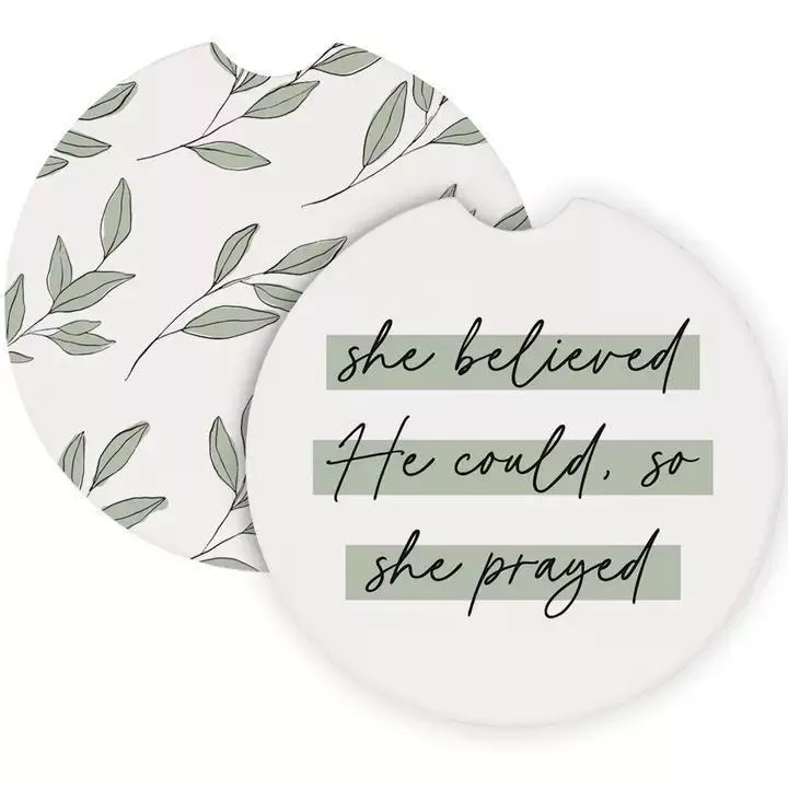 She Believed Leaves – Car Coasters