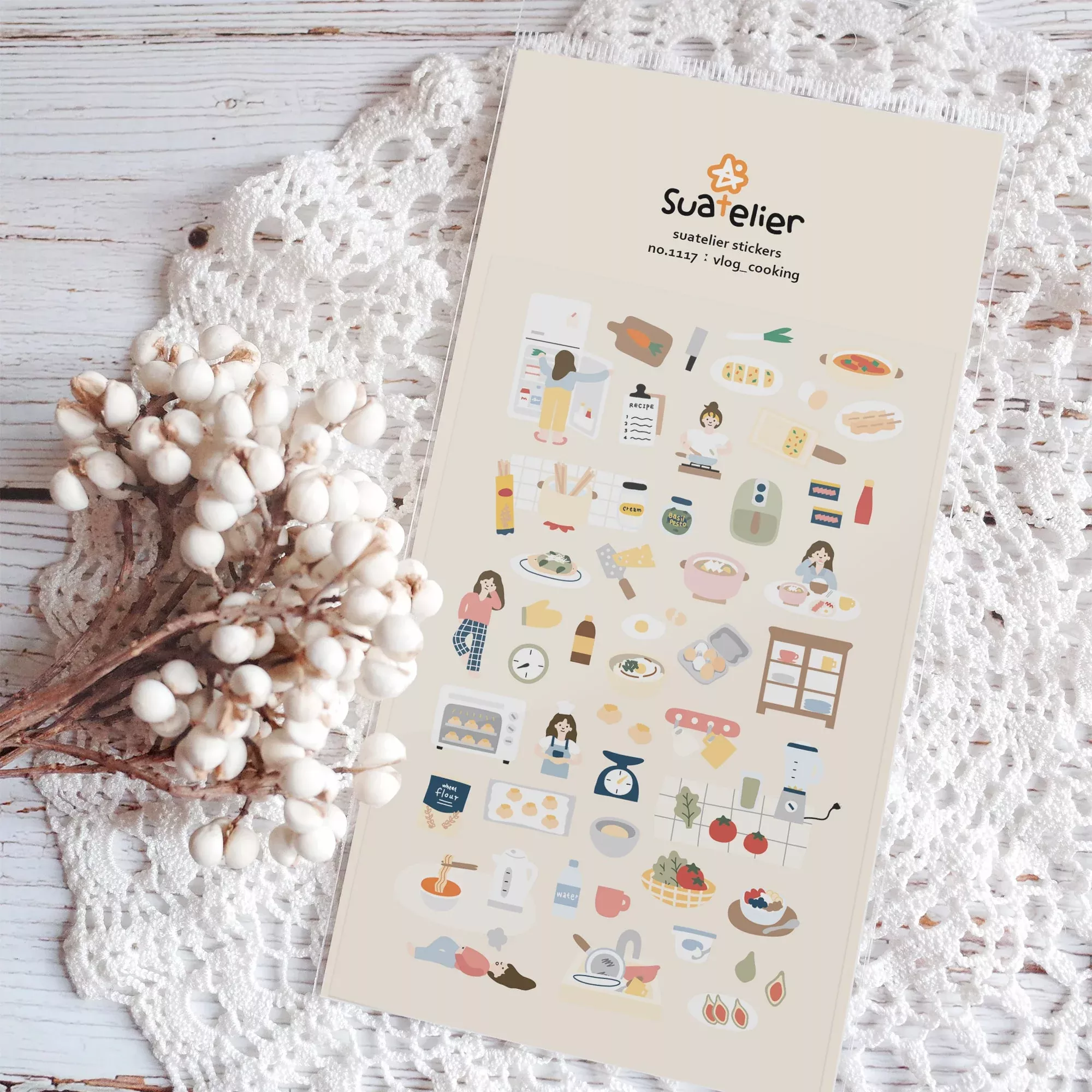 Suatelier Daily Deco Stickers - Vlog Cooking Sticker