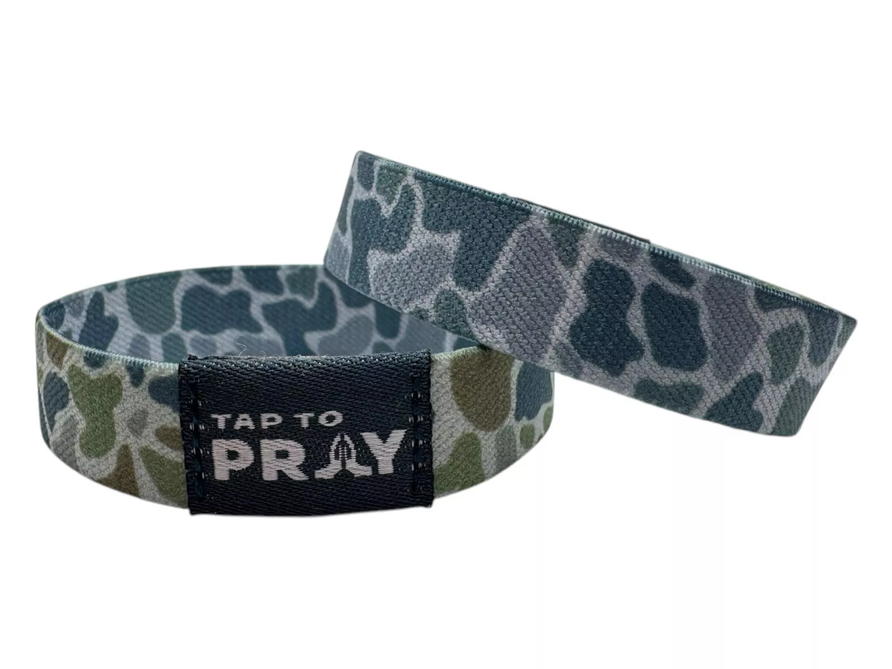 Tap To Pray™ Wristbands – River Rock Camo Moss & Slate