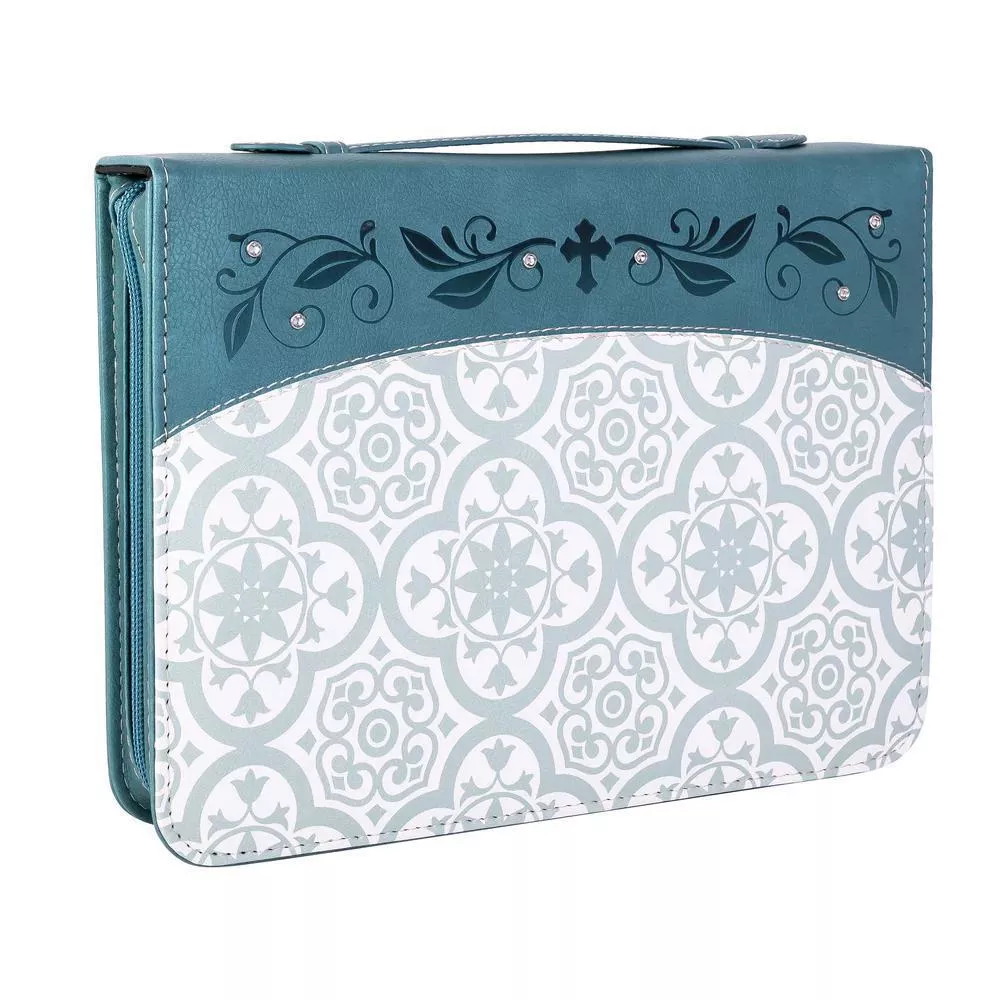 Teal Tile w/Gem Divine Details Bible Cover