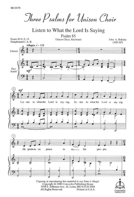 Three Psalms for Unison Choir
