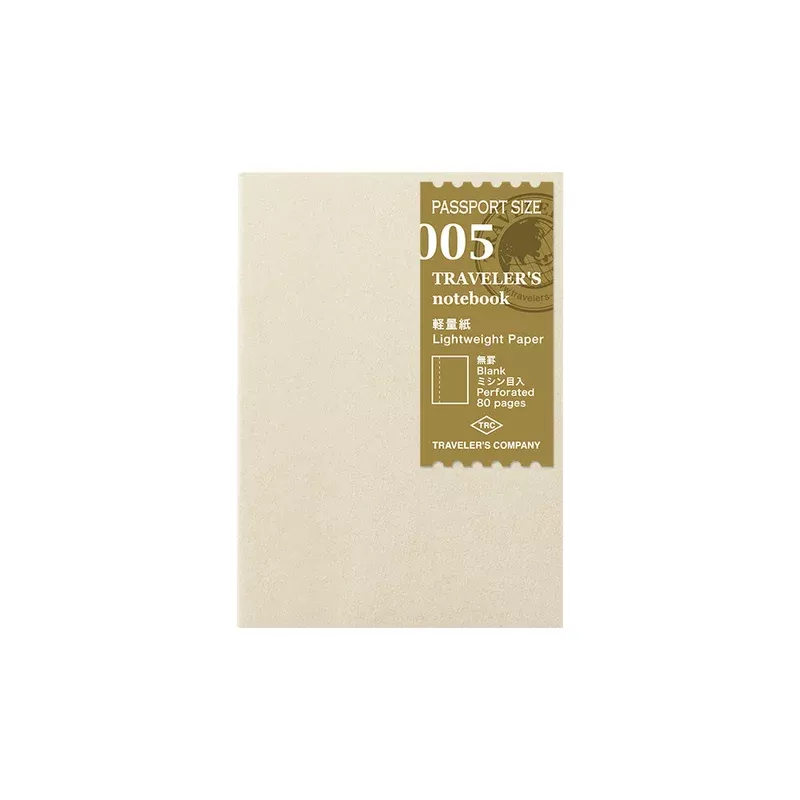 TRAVELER’S COMPANY 005 Passport Sized Refill – Blank Paper