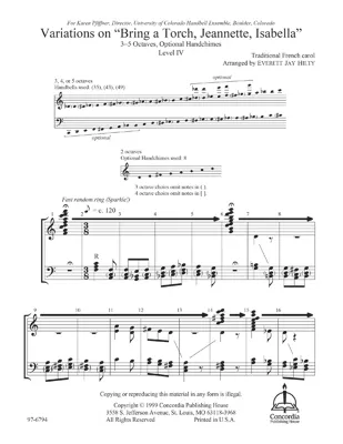 Variations on "Bring a Torch, Jeanette, Isabella"